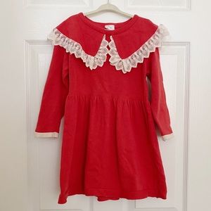 Red Knit Dress for Girl size 6 yrs